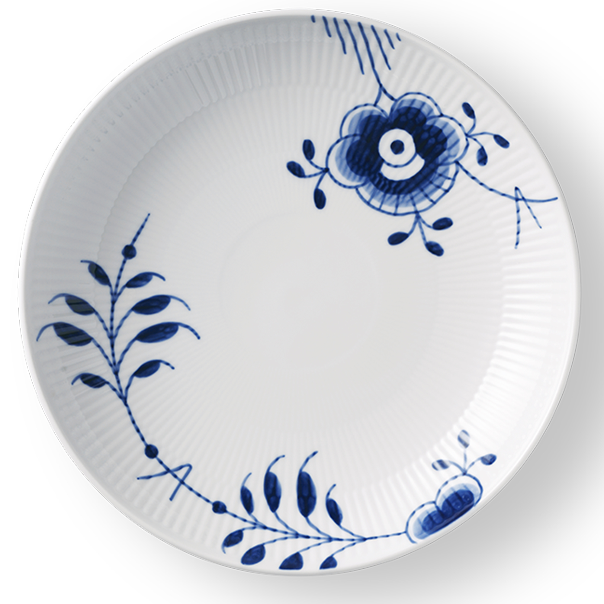 Zoom billed af Blå Mega Riflet Moderne tallerken 25 cm